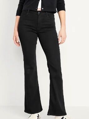 💐NWT💐 Old Navy Extra High-Rise Flare Black Jeans - Size 8